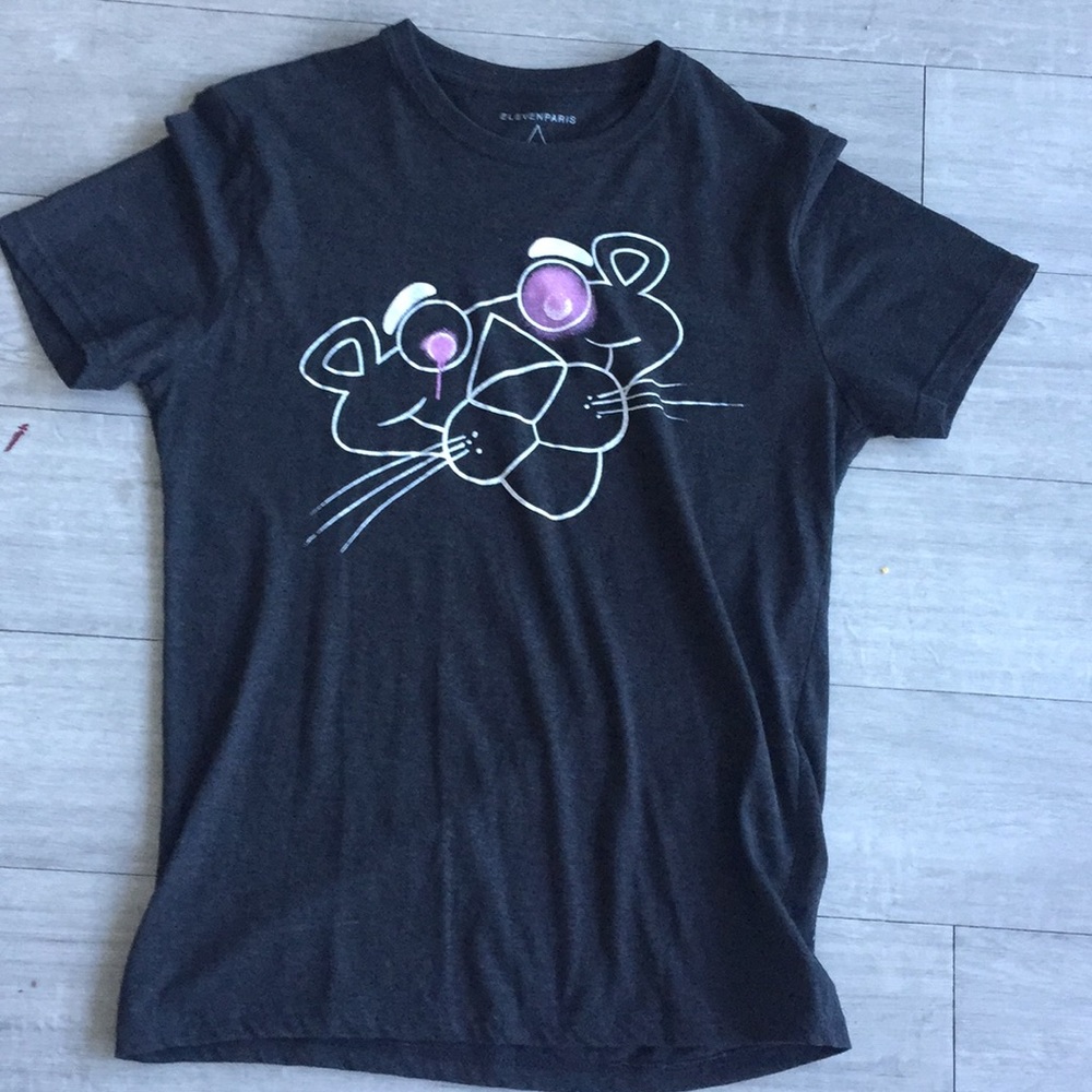 New Pink Panther Artist Black Tee